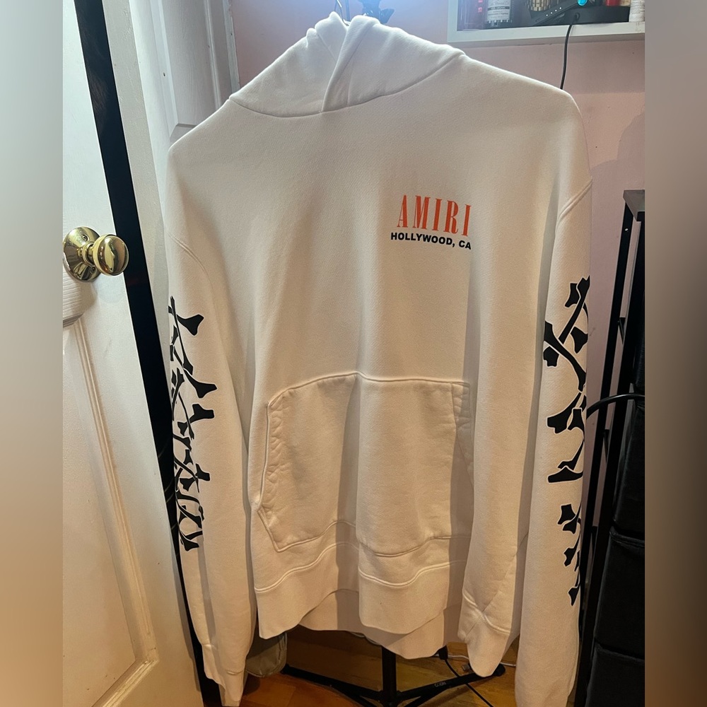 Amiri Bones Hoodie White/Black